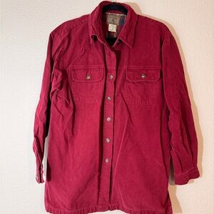 St. John's Bay Men's Burgundy Corduroy Shirt Jacket